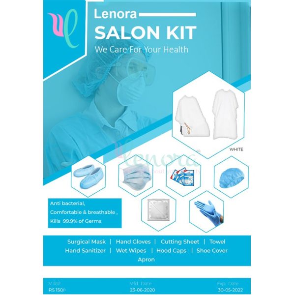lenora salon kit white apron